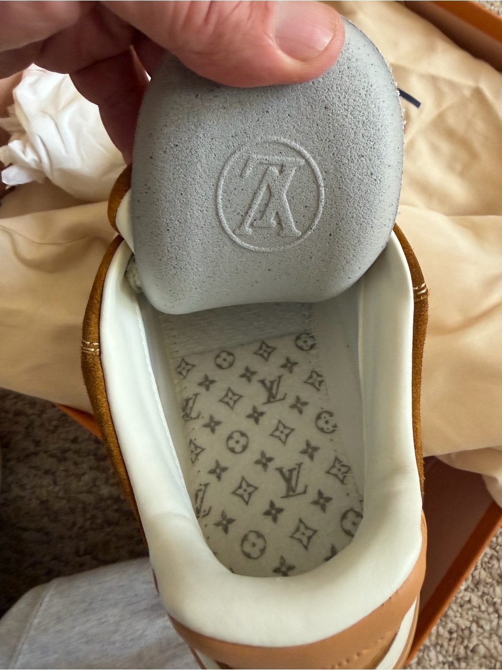 Louis Vuitton Tilted Sneakers color Cognac Brown size LV 7.5 US 8.5 - Picture 6 of 16
